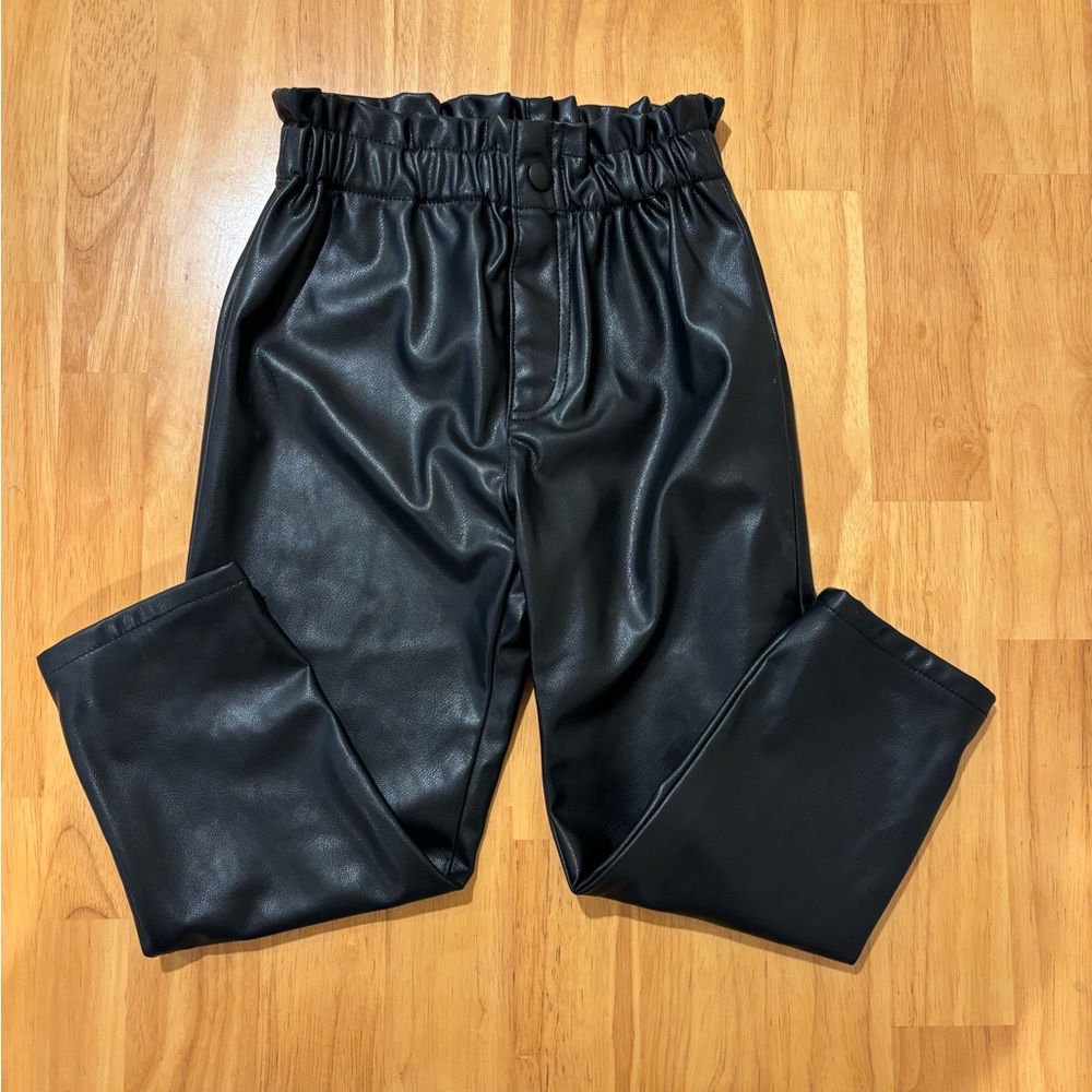 Zara‎ Faux leather paper bag pants girls toddler 3-4 yrs old